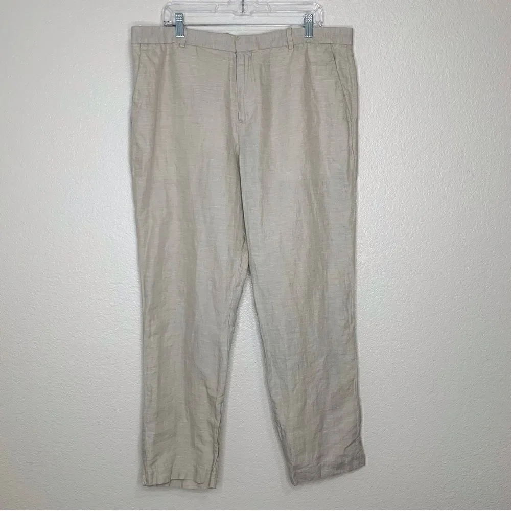 Perry Ellis Linen Blend Men’s Pants, Size 38 x 32